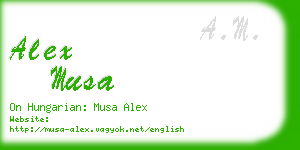 alex musa business card